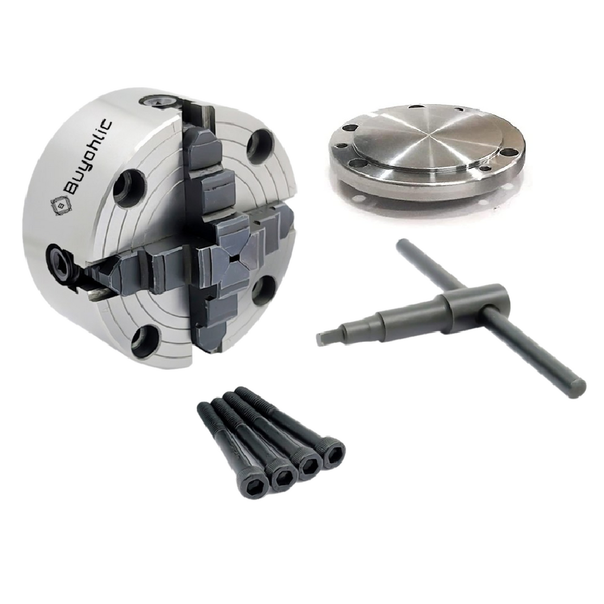 Heavy Duty Chucks With Back Plate for HV4 I 5 I 6 Rotary Tables and Lathe Machines