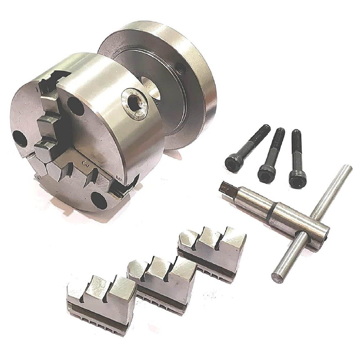 Heavy Duty Chucks With Back Plate for HV4 I 5 I 6 Rotary Tables and Lathe Machines