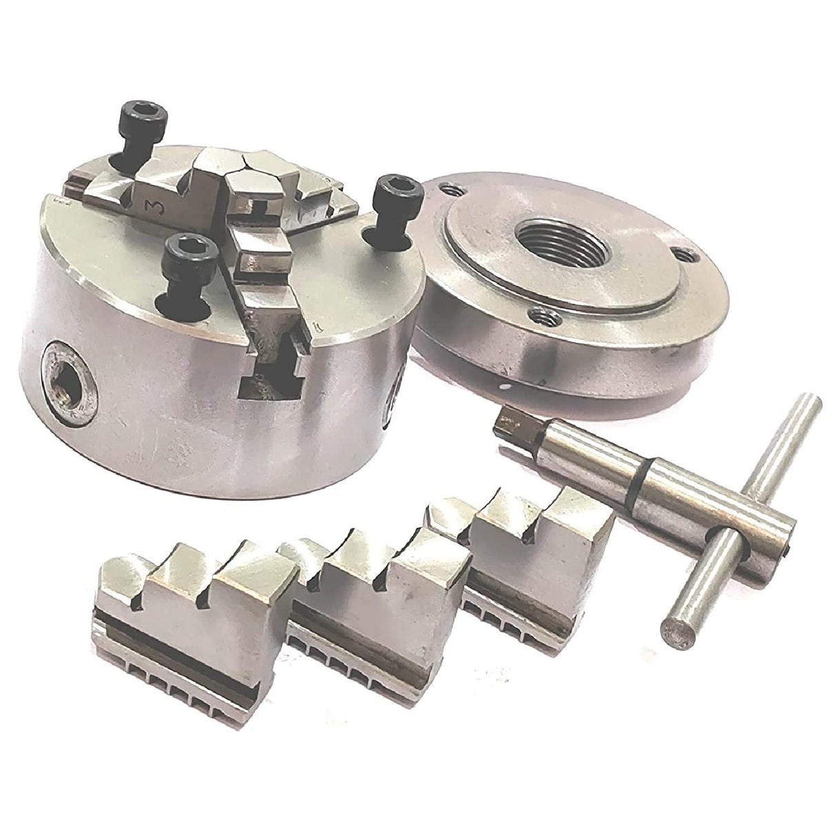 Heavy Duty Chucks With Back Plate for HV4 I 5 I 6 Rotary Tables and Lathe Machines