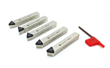 Lathe Chrome Finish Indexable Turning Tool Holder with Carbide Inserts