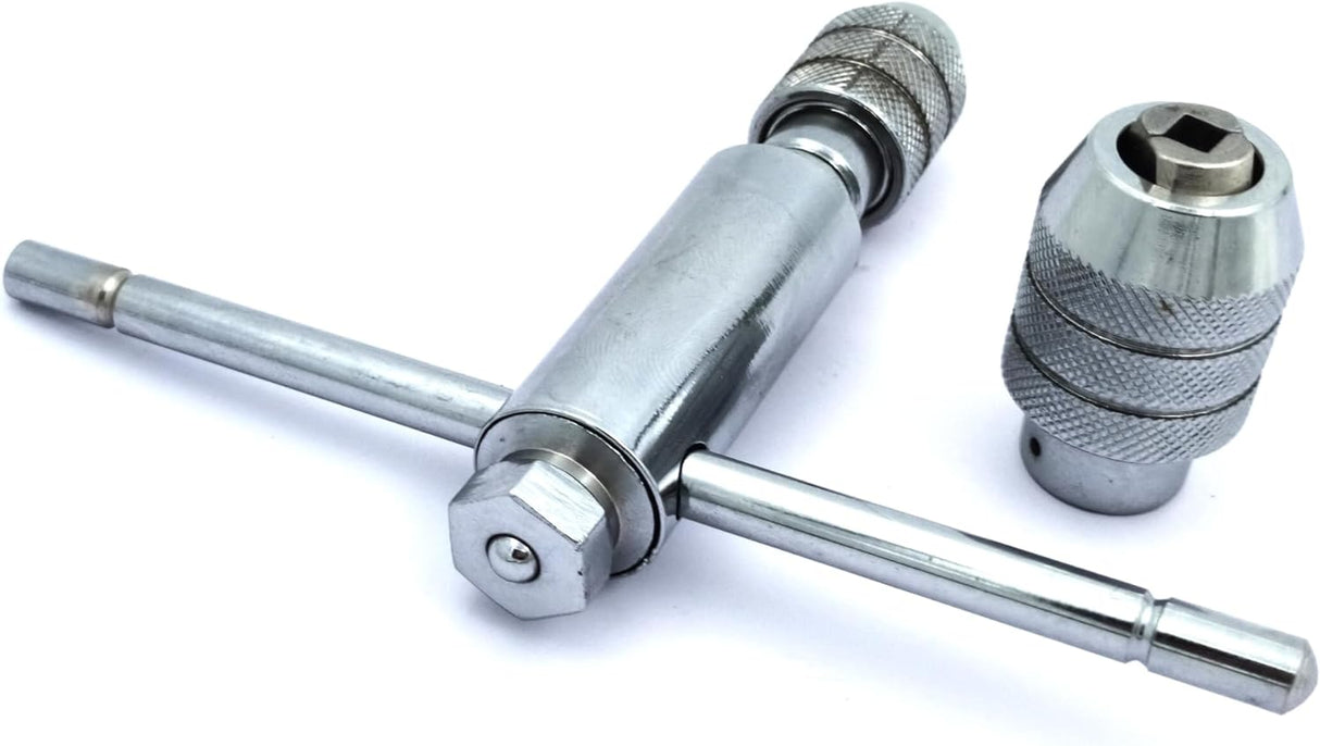 Ratchet Type Tap Wrench with Interchangeable Heads Set Capacities 1/8" to 1/4" & 1/4" to 1/2"