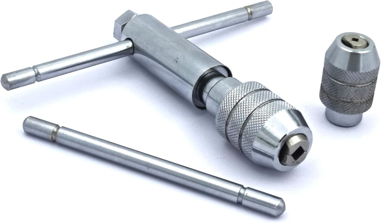 Ratchet Type Tap Wrench with Interchangeable Heads Set Capacities 1/8" to 1/4" & 1/4" to 1/2"