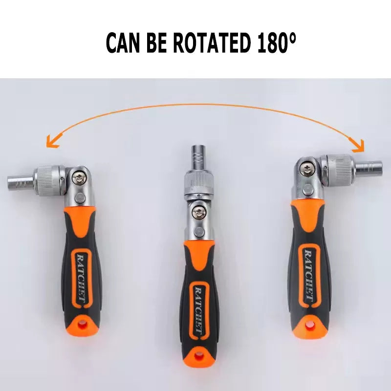 Buyohlic International 38 Pcs Interchangeable screw driver heads Set and 10 hex Drive Socket Set ratchet adjustable wrench All in One Screwdriver Set
