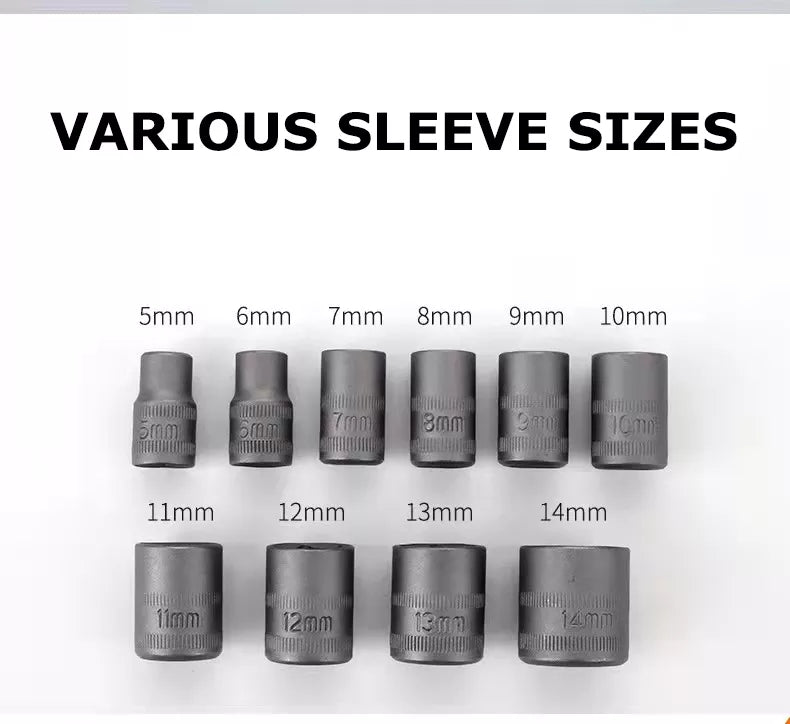 Buyohlic International 38 Pcs Interchangeable screw driver heads Set and 10 hex Drive Socket Set ratchet adjustable wrench All in One Screwdriver Set