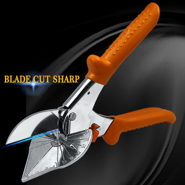 Multi Angle Miter Shears for Angular Cutting of Moulding and Trim, Adjustable at 45 To 135 Degree Angle Cutting Tool Including 3 Spare Blades