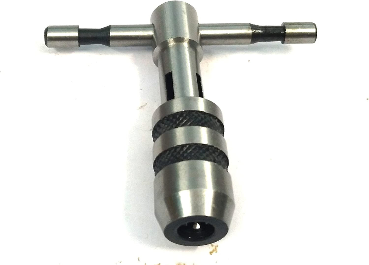T-Handle Tap Wrench Set Of 3 Pcs Solid Collet Jaws For Tapping & Reaming