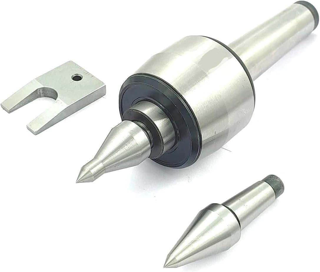 CNC Long Spindle Live Revolving Center MT4 with Interchangeable Tips Under 10 Microns Runout Lathe Turning