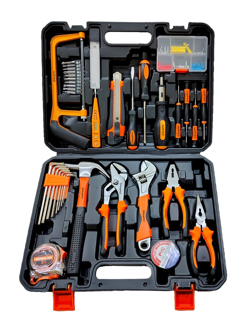 36 Pcs Complete Repair General Hand Tool Set for Men Women - Household Tool Kit for Home Improvement with Hammer & Pliers Set & Ratchet Wrench & Socket & Portable Tool Box Case