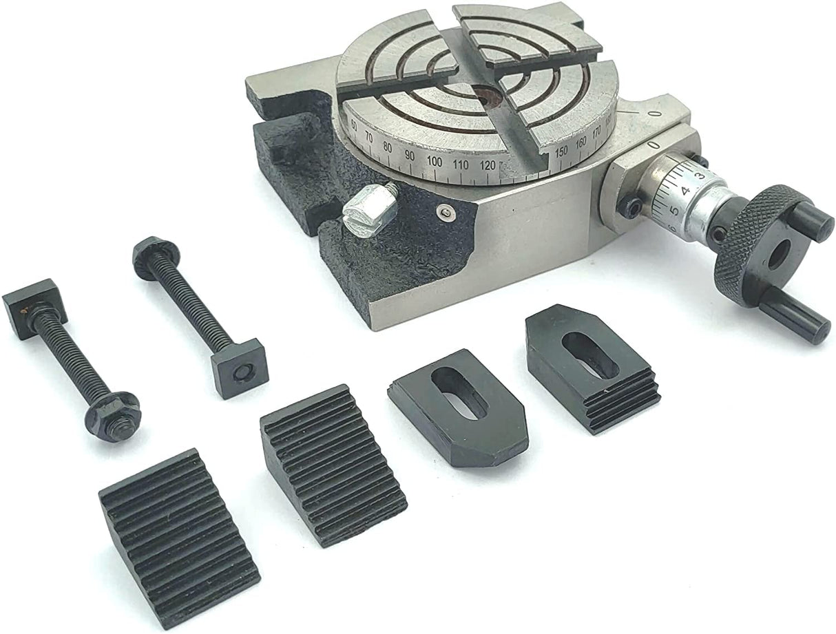 Small HV 3" Inch II 80 mm Rotary Milling Indexing Table with Clamp Kit