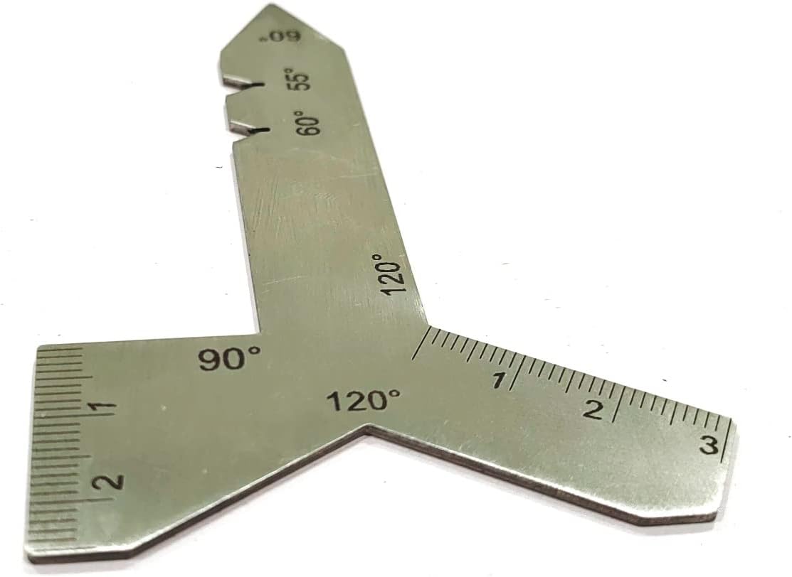 Stainless Steel Universal Grinding Gauge 55, 60, 90, & 120 Degrees Angle Tool