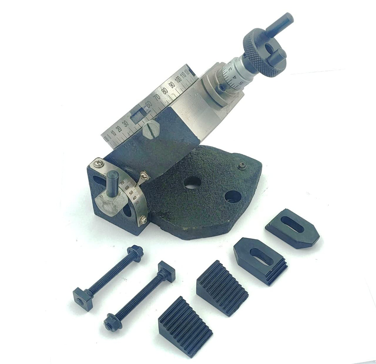 Horizontal Vertical 4" Inch II 100 mm Rotary Milling Indexing Table with M6 Clamp Kit