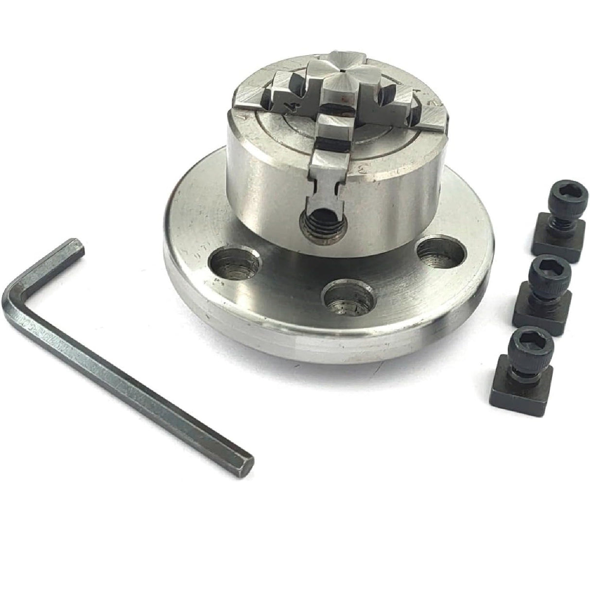 Small Chucks for 3" I 80 mm & 4" Inch I 100 mm Rotary tables with Steel Back Plates and Mini Lathes
