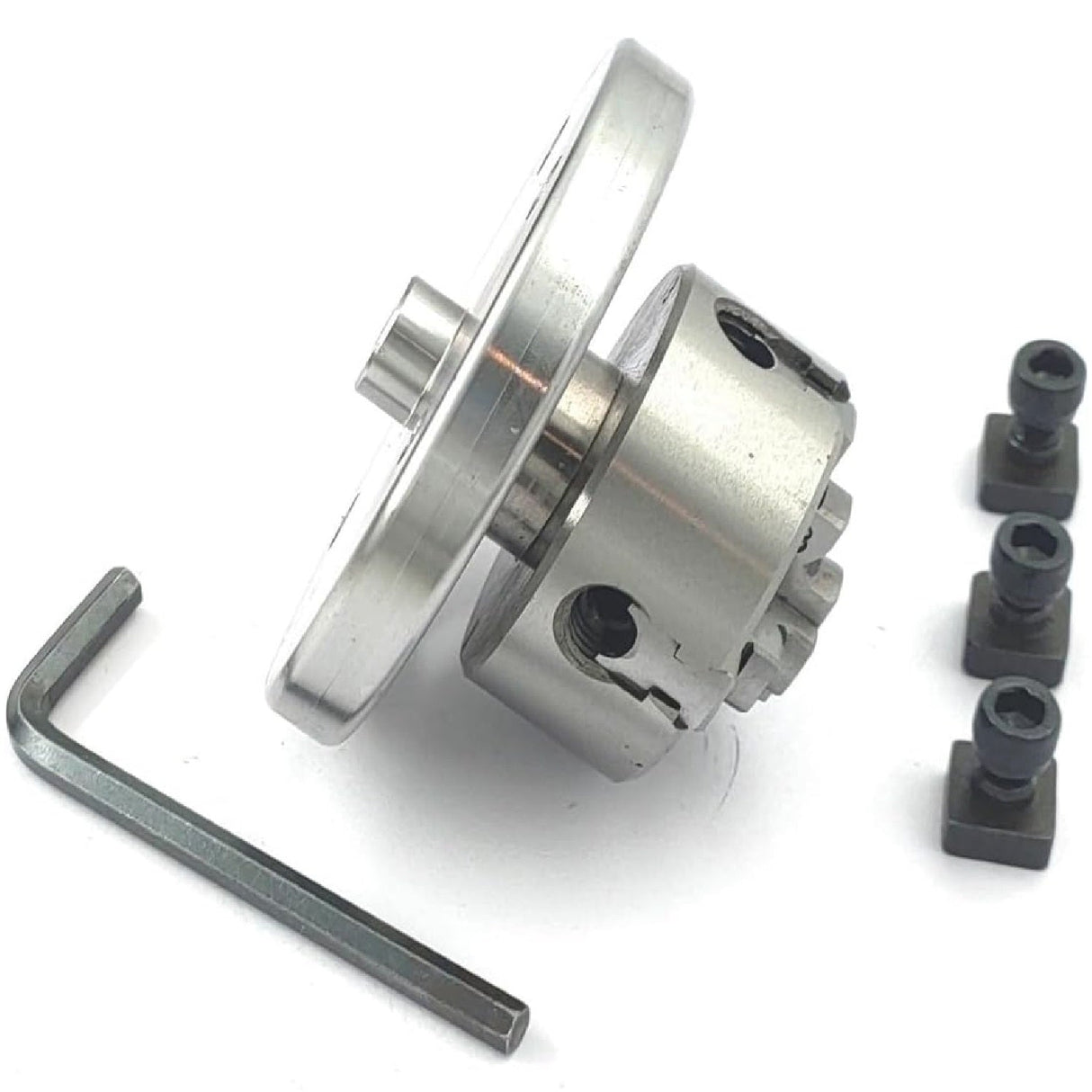 Small Chucks for 3" I 80 mm & 4" Inch I 100 mm Rotary tables with Steel Back Plates and Mini Lathes