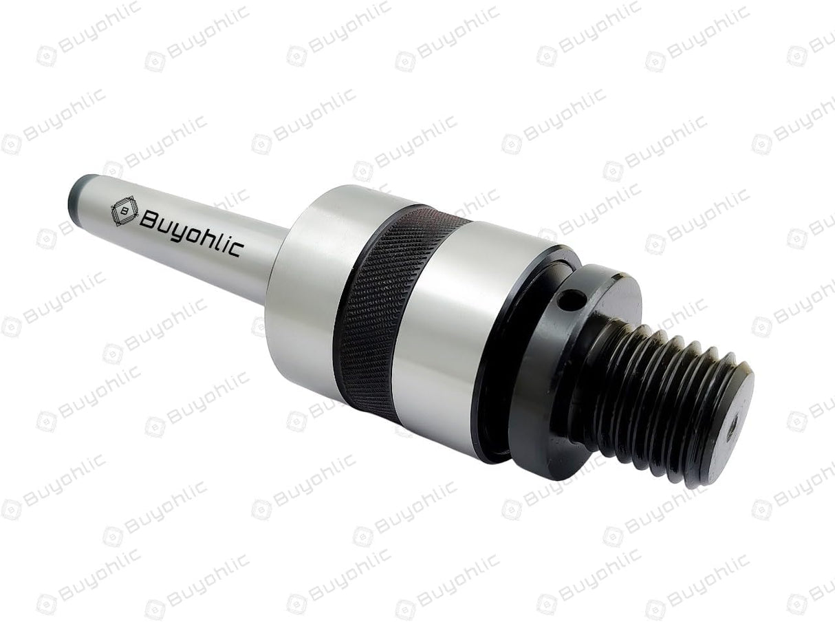 MT2 Precision Live Revolving Center for Woodworking | 1" x 8 TPI Tailstock Chuck Adapter | Morse Taper #2 Lathe Tool Accessory | Runs True & Smooth