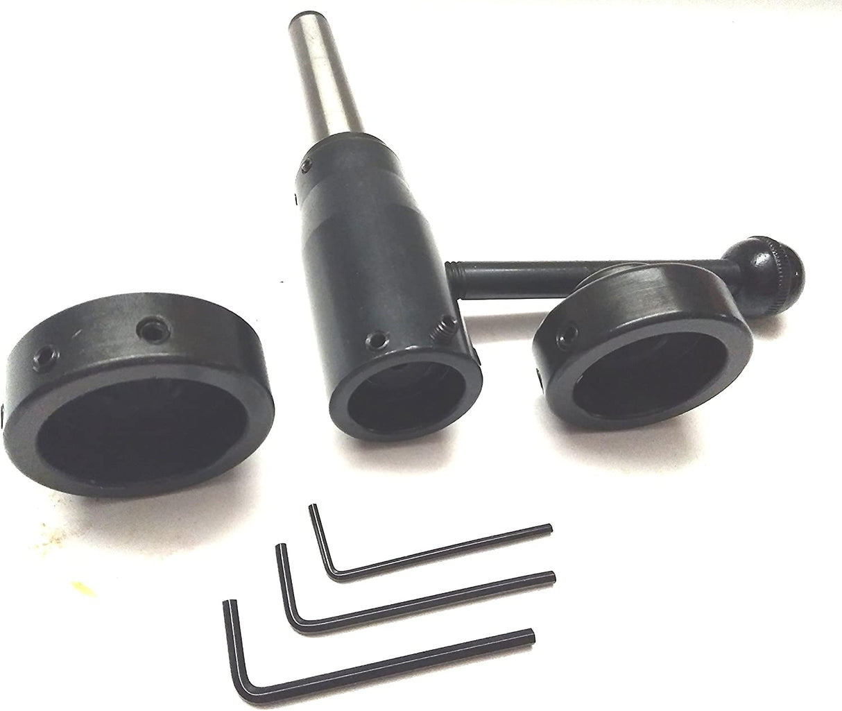 Side view showing installed lathe die holder tool assembly