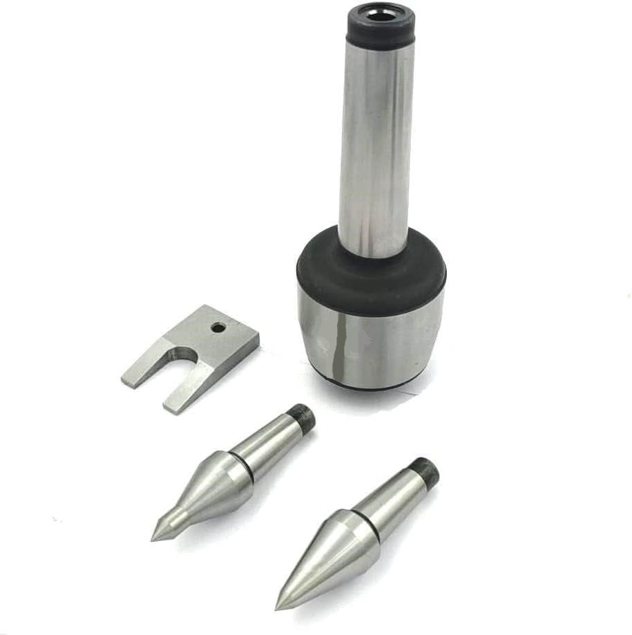 CNC Long Spindle Live Revolving Center MT4 with Interchangeable Tips Under 10 Microns Runout Lathe Turning