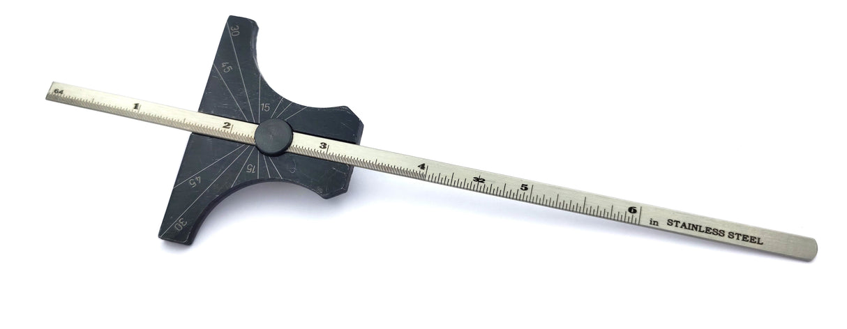 Engineer's Depth Gauge cum Ruler Metric & Imperial 6"/ 150 mm