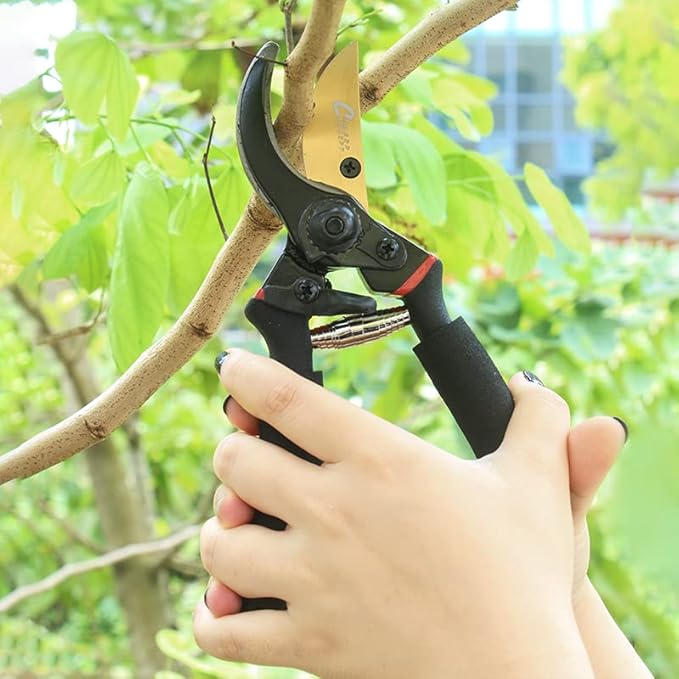 8'' Inches Shears for Gardening, Garden Hand Shears Scissors , Professional Bypass Pruner Garden Clippers
