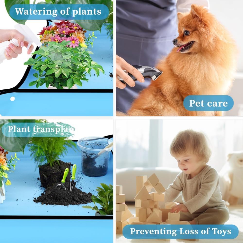 Repotting Mat for Indoor Plant Transplanting and Mess Control Waterproof Potting Mat, Square Planting Tray, Gardening Gifts for Plant Lovers