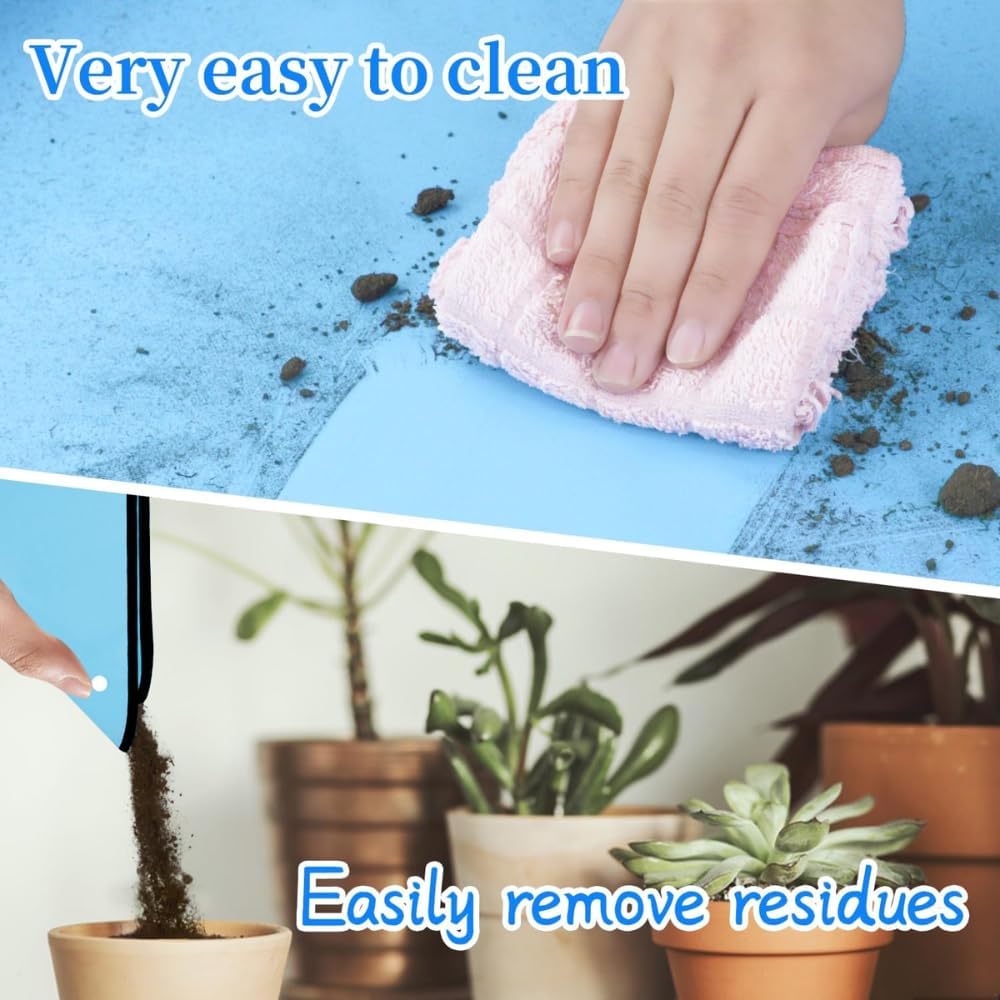Repotting Mat for Indoor Plant Transplanting and Mess Control Waterproof Potting Mat, Square Planting Tray, Gardening Gifts for Plant Lovers