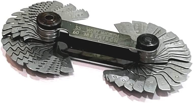 British Whitworth BSW & Metric Screws Bolts Pitch Measure Thread Gauge 51 Blades Gages