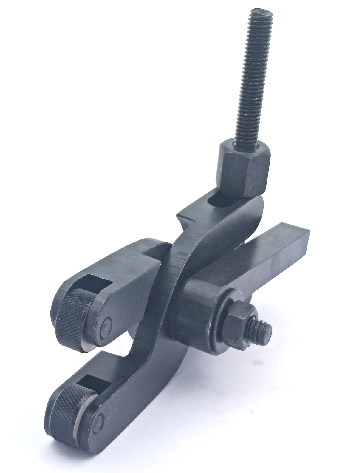 Clamp type knurling tool angled view highlighting heavy duty design