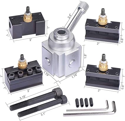 Lathe quick change tool holder system for fast tool replacement