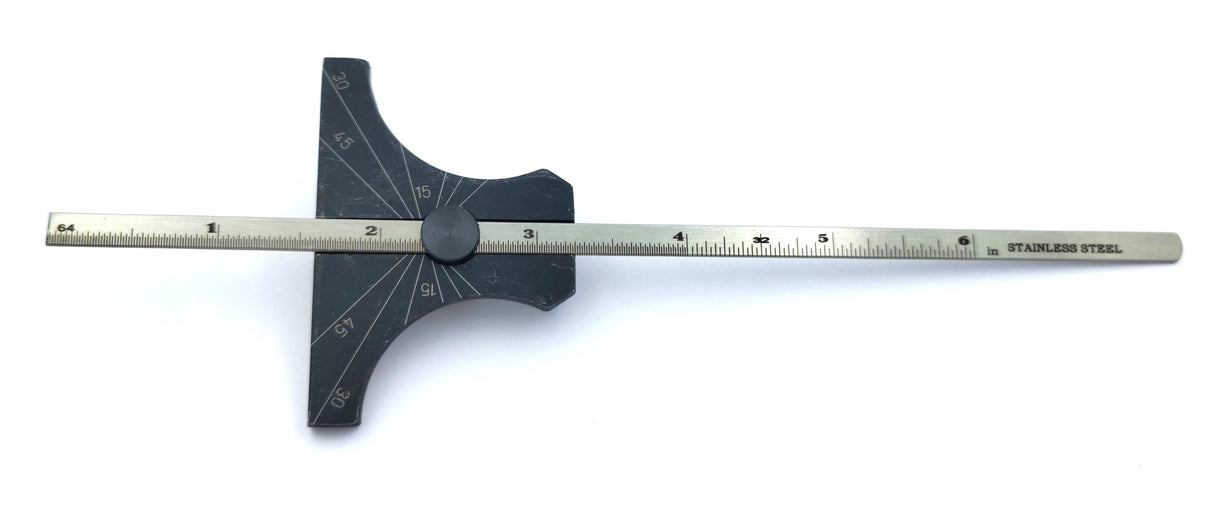 Engineer's Depth Gauge cum Ruler Metric & Imperial 6"/ 150 mm