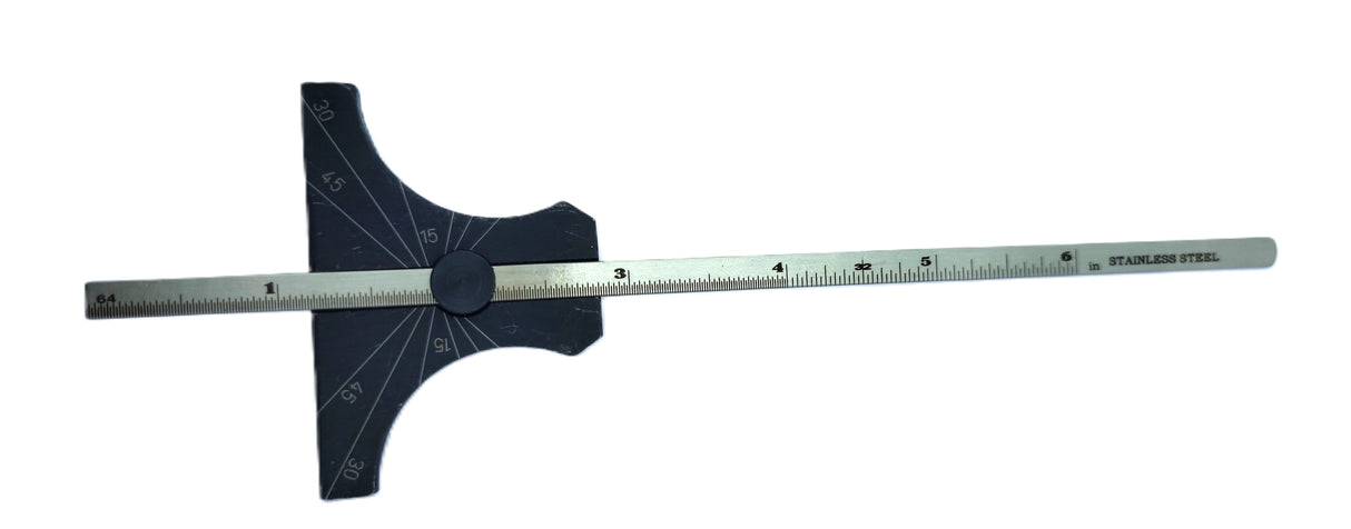 Engineer's Depth Gauge cum Ruler Metric & Imperial 6"/ 150 mm