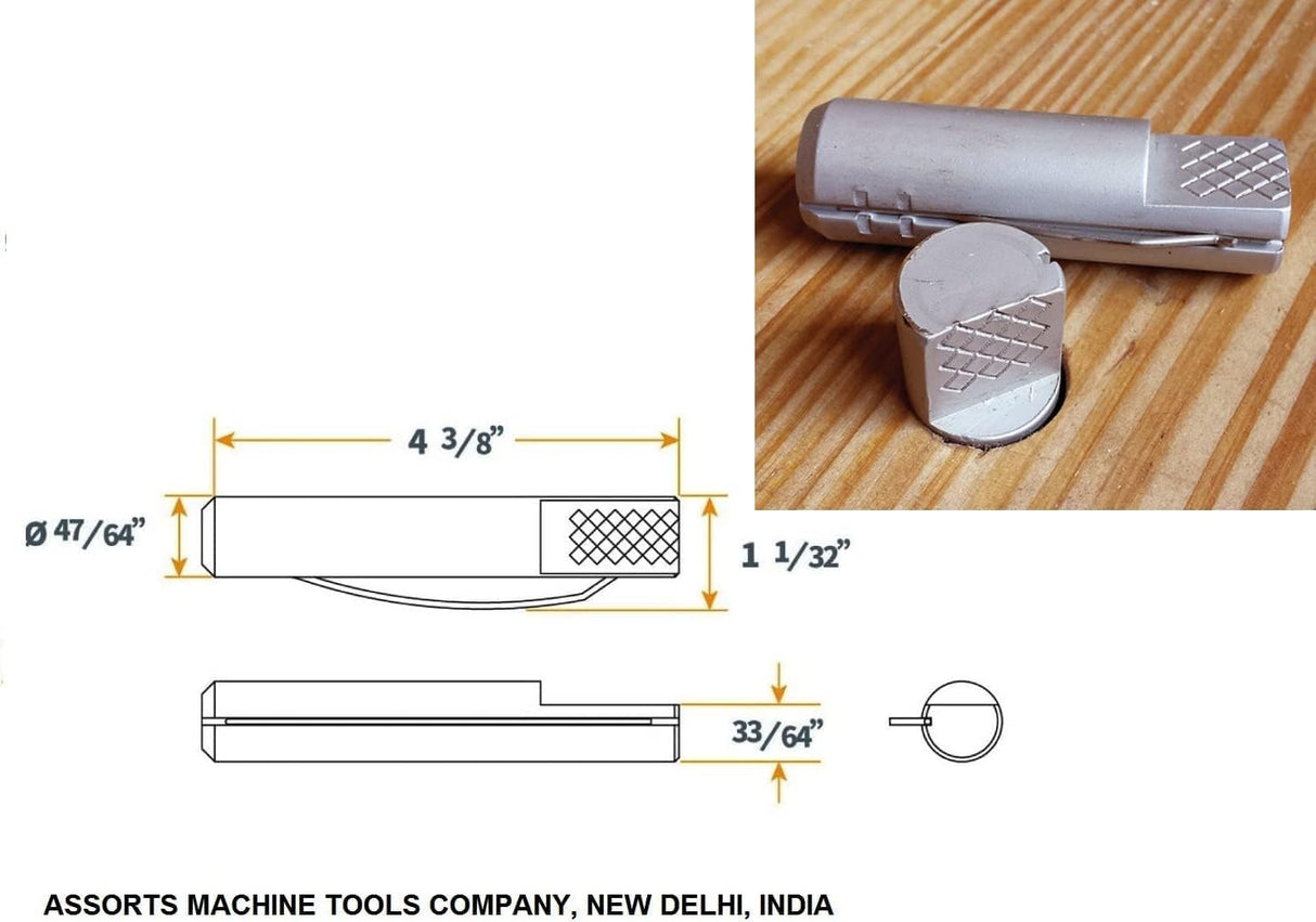Aluminum Bench Dog 3/4-Inch x 4-3/8-Inch |I Spring Loaded Hold Down for Workbenches