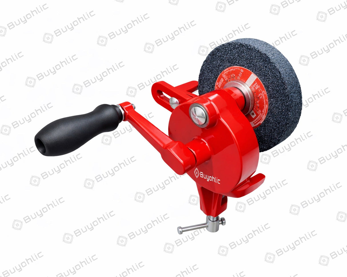 Bench Mounted Grinder ~ Hand Operated Grinding Machine Coarse/Fine Sand Hand-Cranking