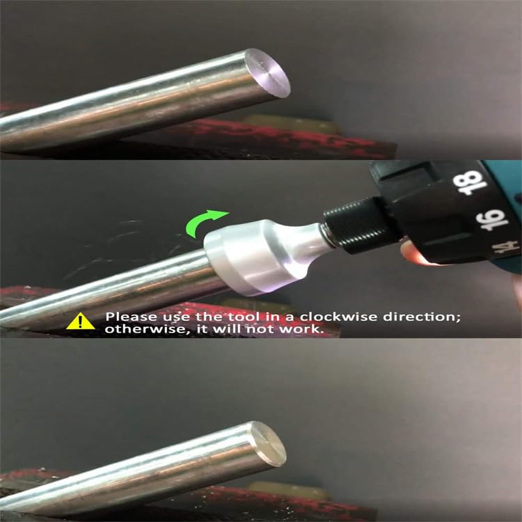 Heavy-Duty Deburring Chamfer Tool with Sharp Tungsten Carbide Blades Remove Burr Tools Quick Release Shank Fits for 1/8"-3/4"(3mm-19mm)