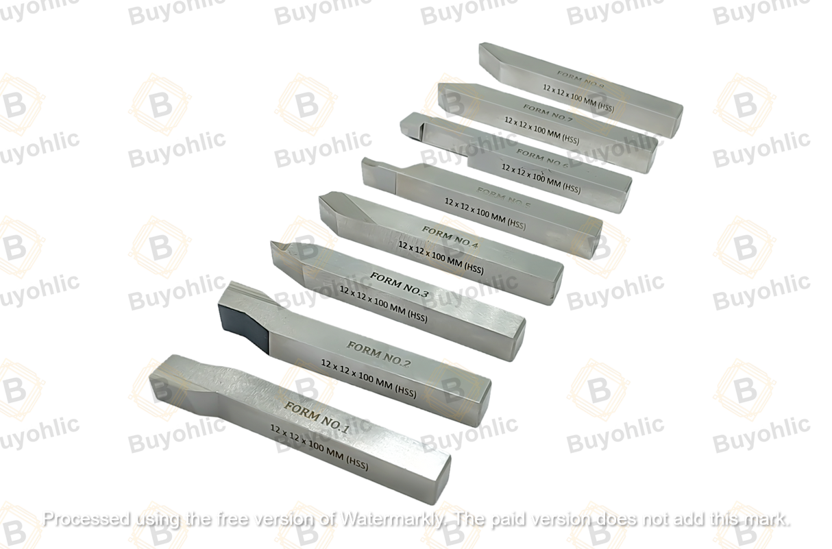 HSS lathe forming tools 12x12x100 mm set