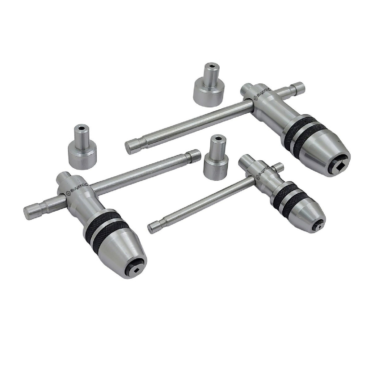 Precision Guiding Tap 3 Pcs Set Wrenches with Freely Spinnable Cap -Design with Accurate Runout Control with Plastic Box