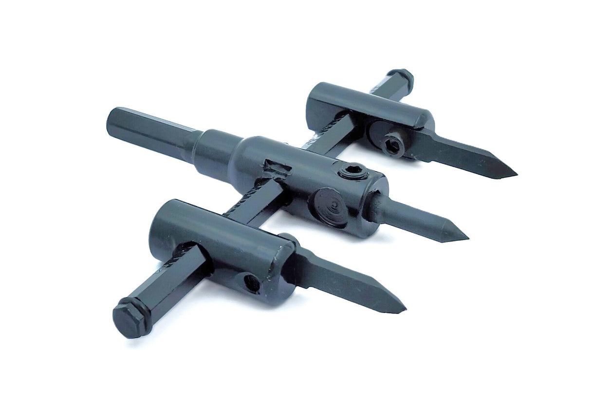 Adjustable Hole Saw Circle Cutter for Wood, 1-3/16" to 12", 1-3/16" to 4-3/4" & 1-3/16" to 7-7/8" Hole Cutter Drill Bit Tool