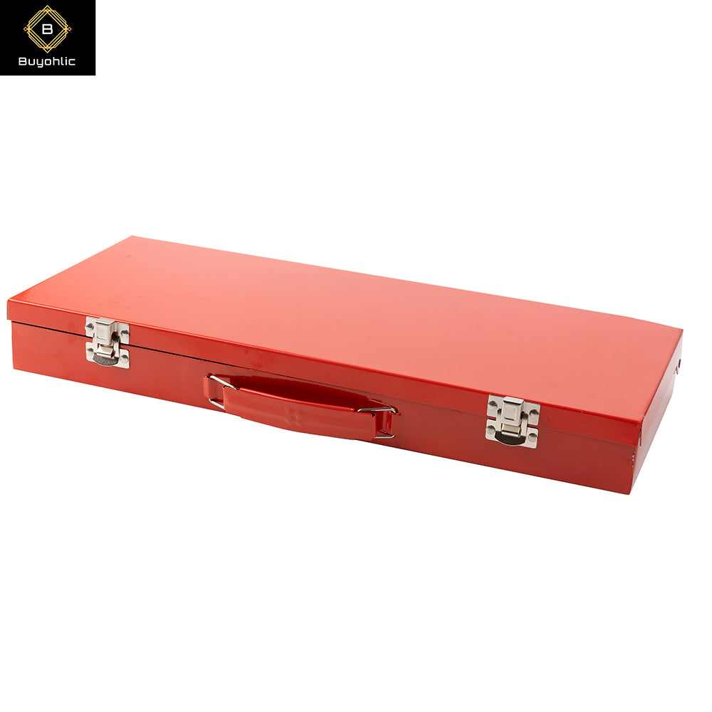 Buyohlic 41-Pieces Drive Socket Set 1/4'' and 1/2'' Metric and Imperial Sockets Quick Release Reversible Ratchet