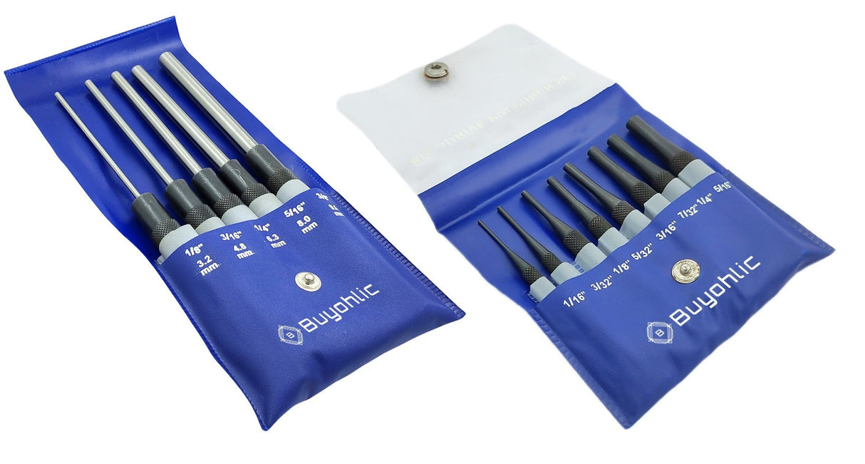 Set of 5 Pcs Long & 8 Pcs Short Drive Bolt Catch Roll Pin Punch Set-Hard & Ground/Imperial Assembly Kit