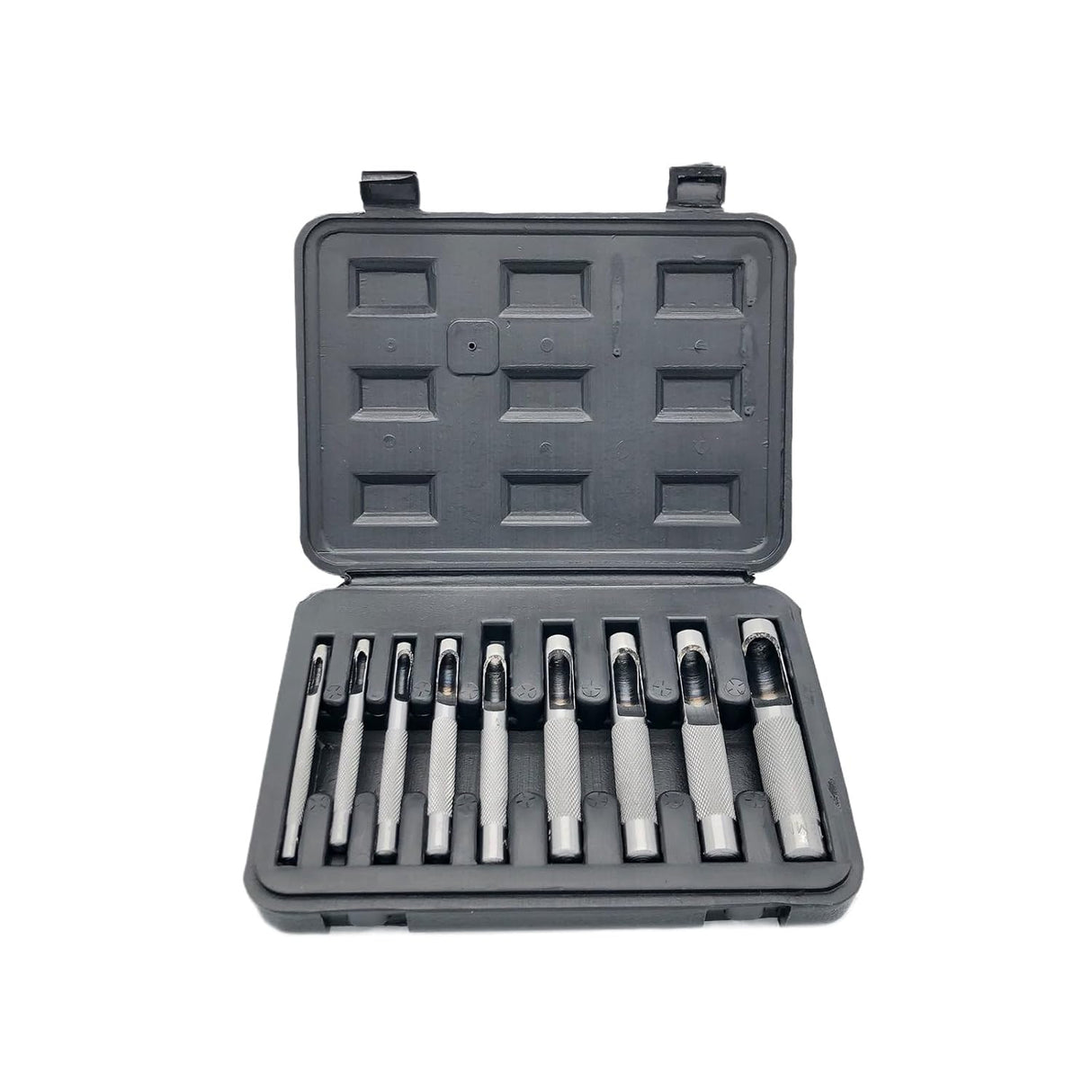 9 Pcs Leather Hole Punch Round Working Hollow Cutting Mat for Watch Band, Belt, Wristband DIY Leather Crafting