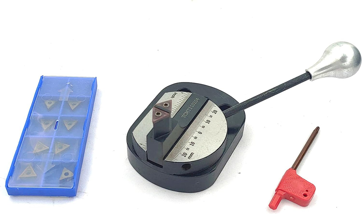 Bearing Base Smooth Rotation Ball Turning (Double Bit for 7 x 14 Mini Lathe) with spare cutting bit box