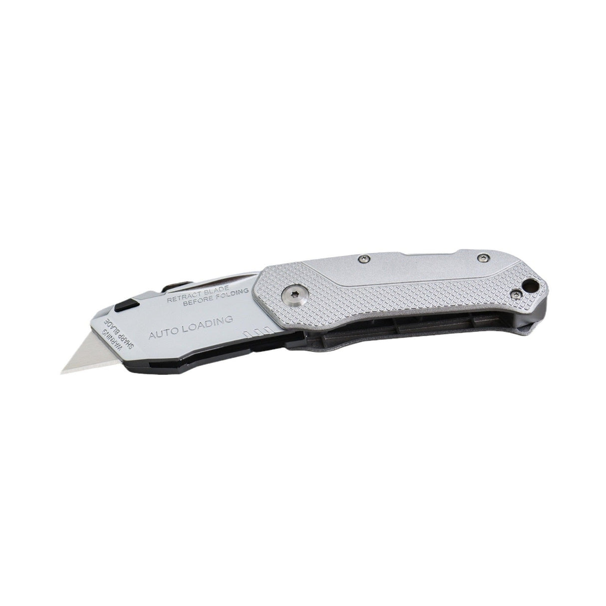 Folding Utility Knife With 3 Blades Automatic Loading Light weight Aluminum Body