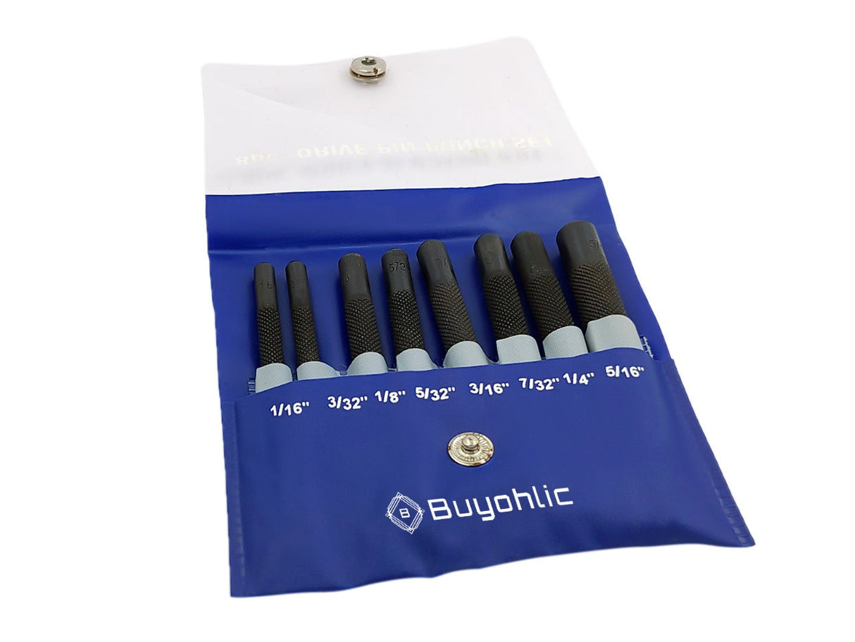 Set of 5 Pcs Long & 8 Pcs Short Drive Bolt Catch Roll Pin Punch Set-Hard & Ground/Imperial Assembly Kit