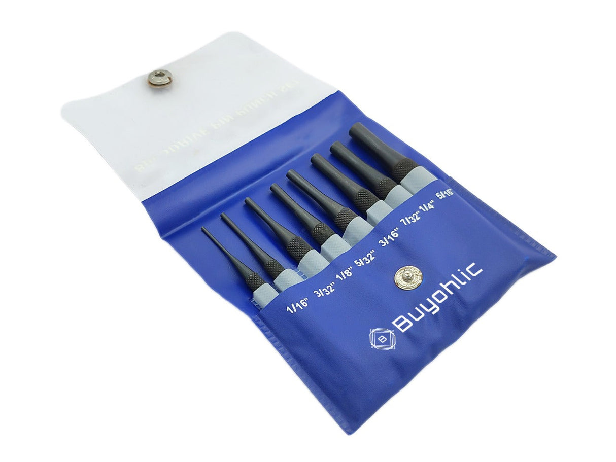 Set of 5 Pcs Long & 8 Pcs Short Drive Bolt Catch Roll Pin Punch Set-Hard & Ground/Imperial Assembly Kit