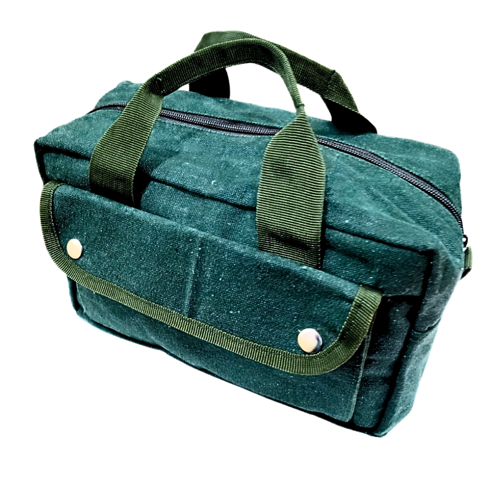 Canvas All Purpose Military Style Duffle Bag, Water-Resistant, Adjustable Strap, Fully Lined, Double Zipper Closure, heavy Duty