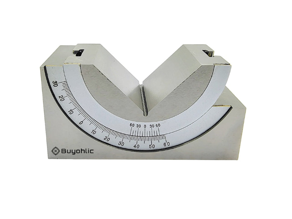 Adjustable Angle Block - 95 x 45 x 48 MM Multifunctional V Block Milling 0-60° for Milling Machine Planer