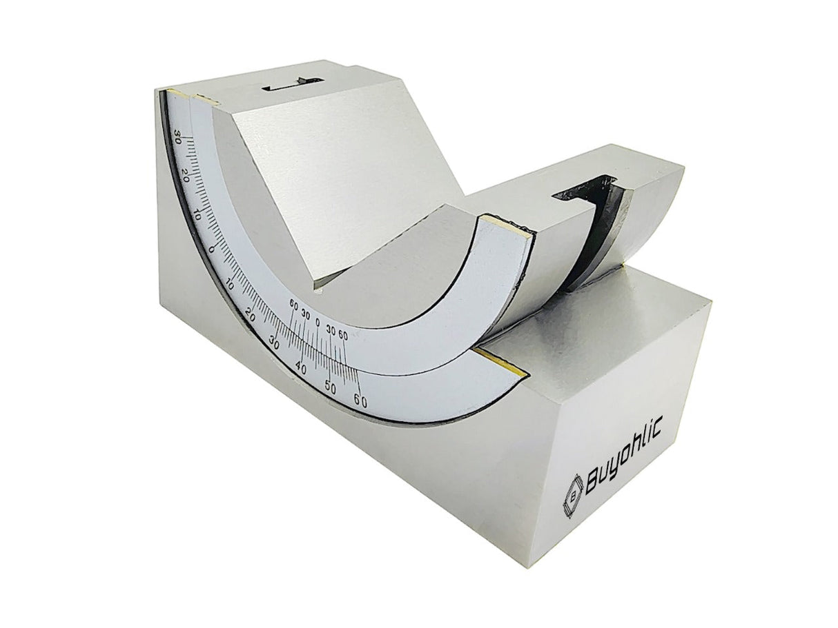 Adjustable Angle Block - 95 x 45 x 48 MM Multifunctional V Block Milling 0-60° for Milling Machine Planer