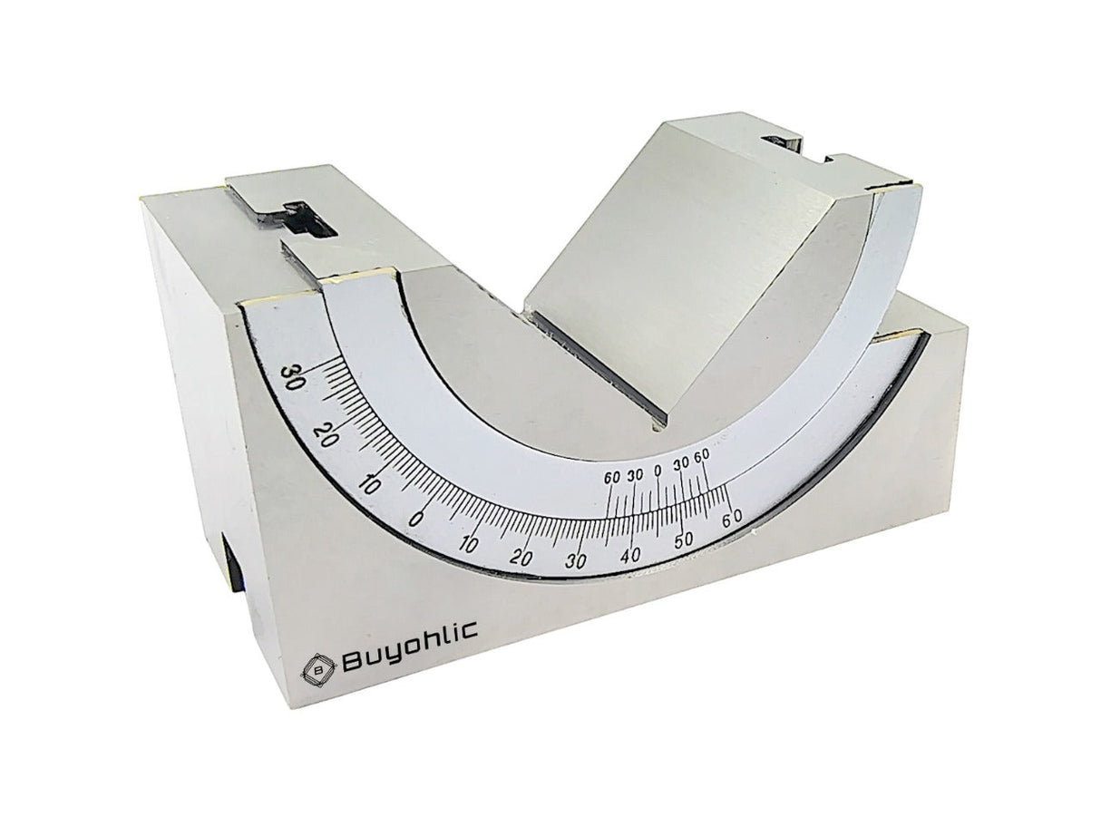 Adjustable Angle Block - 95 x 45 x 48 MM Multifunctional V Block Milling 0-60° for Milling Machine Planer