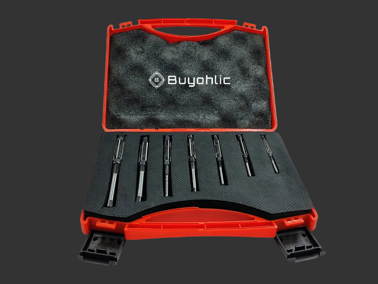 7 Pcs. Adjustable Hand Reamer Set II Covers 1/4" to 15/32" Reamer Sizes Range II Straight Flute
