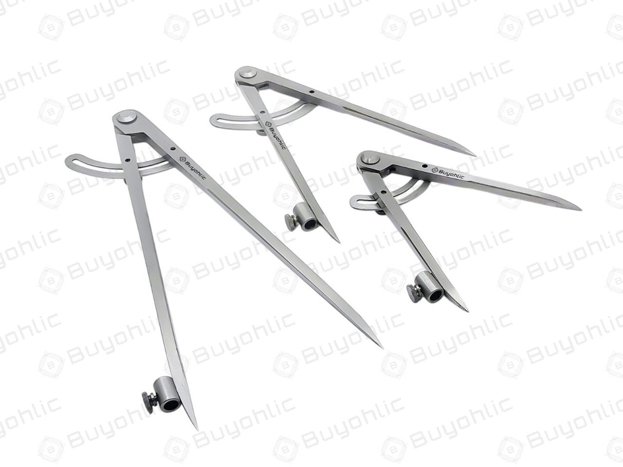 Steel Locking Wing Professional Compass With Pencil Holder For Woodworkers