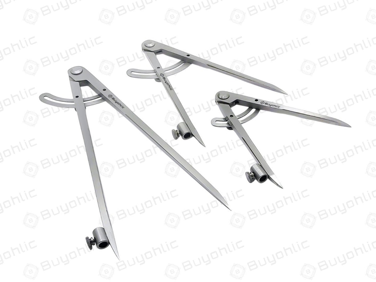 Steel Locking Wing Professional Compass With Pencil Holder For Woodworkers