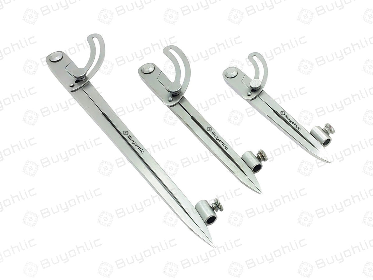 Steel Locking Wing Professional Compass With Pencil Holder For Woodworkers